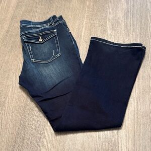 INC International Concepts Dark Blue Boot Cut Jeans